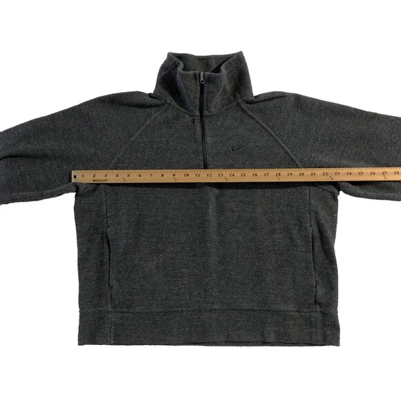 Nike Sweatshirt Womens L Heather Gray Fleece Thermafit ¼ Zip Mock-Neck Pullover - Picture 4 of 8